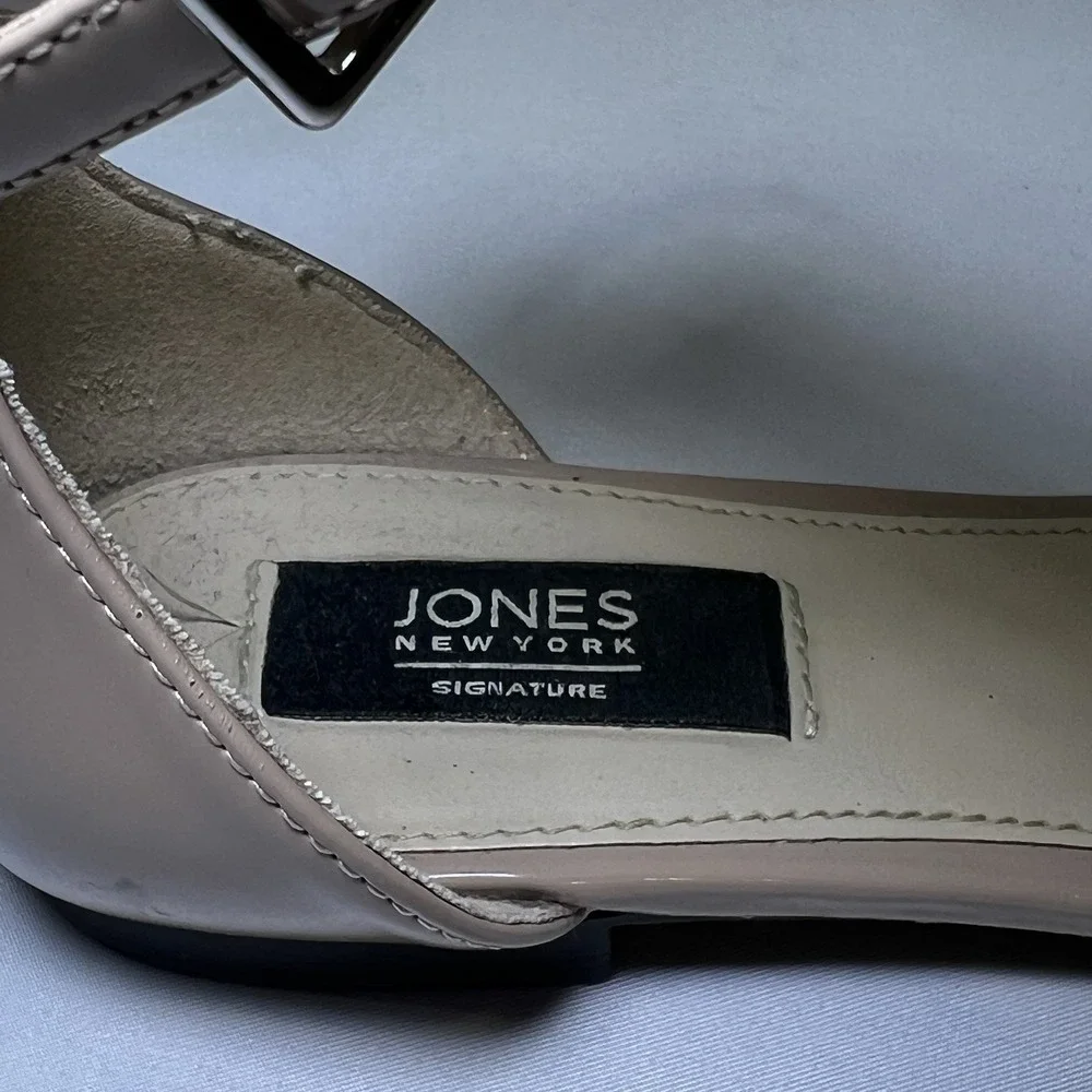 Jones New York Signature Ankle Straps Flat Sandals Shoes‎ Rose Gold Size 6